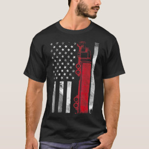T-shirt Conducteur de semi-remorque US American Flag 18 Wh