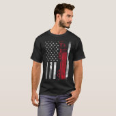 T-shirt Conducteur de semi-remorque US American Flag 18 Wh (Devant entier)