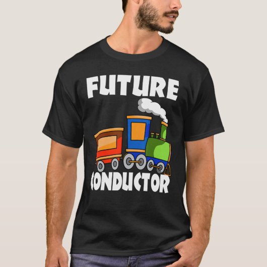 T-shirt Conducteur du futur Train Express Transport Fret R (Devant)