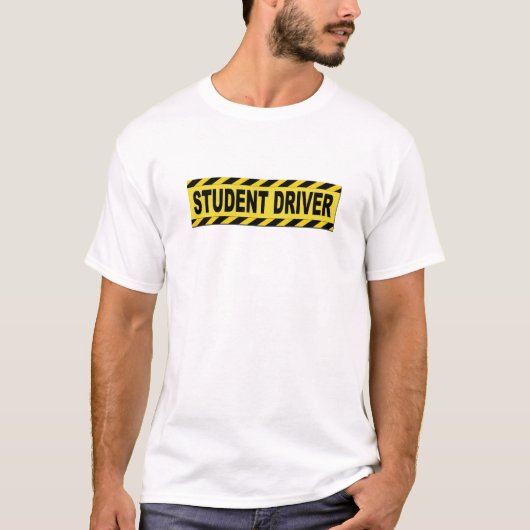 T-shirt Conducteur jaune et noir d'étudiant (Devant)