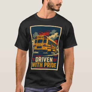T-shirt Conduit avec fierté Autocarro scolaire vue arrière