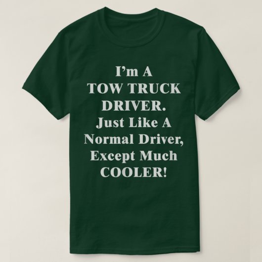 T-shirt Conduite de camion de remorque - Conducteur normal (Design devant)