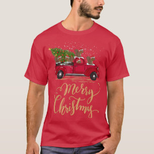 T-shirt Conduite d'écureuil Arbre de Noël Camion Écureuil