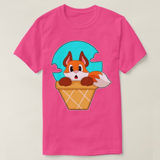 T-shirt cône crème glacée Fox (Design devant)