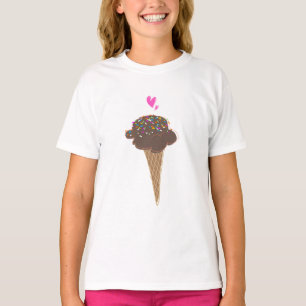 T-shirt Cône de crème glacée au chocolat