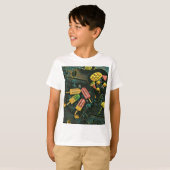 T-shirt cône de crème glacée colorée (Devant entier)