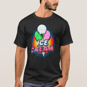 T-shirt Cone de crème glacée vintage - Vacances estivales 