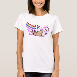 T-shirt Cône de glace à la licorne arc-en-ciel