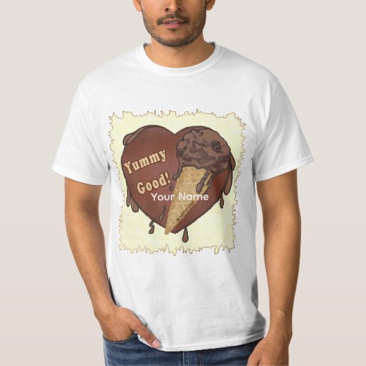 T-shirt Cône de glace au chocolat (Devant)