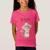 T-Shirt Cône de glace de l'écureuil heureux (Devant)