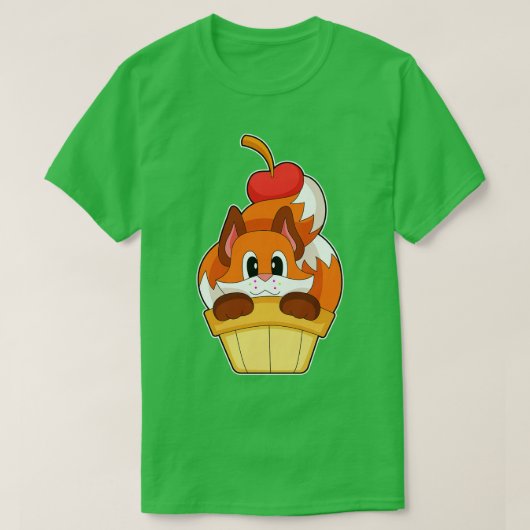 T-shirt Cône de glace Fox Cerise (Design devant)