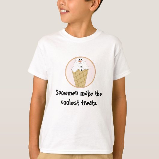T-shirt Cône de neige bonhomme de neige cool (Devant)