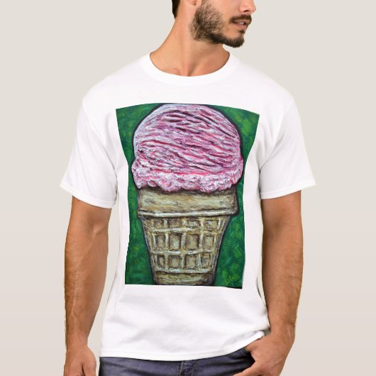 T-SHIRT CÔNE ROSE DE GÂTEAU (Devant)