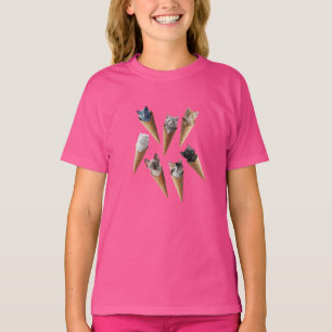 T-shirt Cônes de chaton mignon pour enfants
