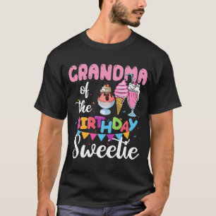 T-shirt Cônes de crème glacée de grand-mère d'anniversaire