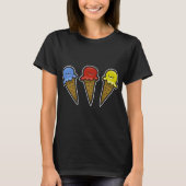 T-shirt Cônes de crème glacée no 4 (Devant)