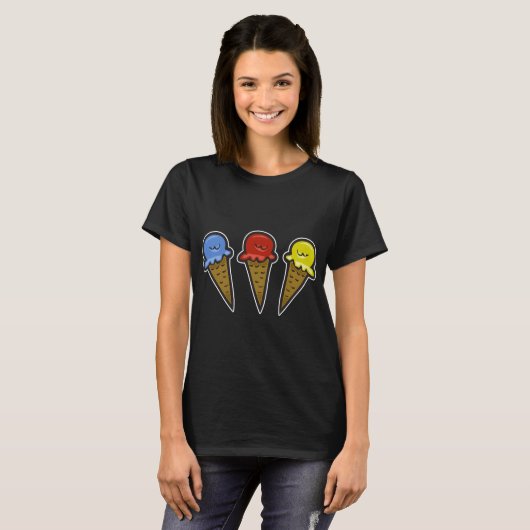 T-shirt Cônes de Glace No. 4 (Devant entier)