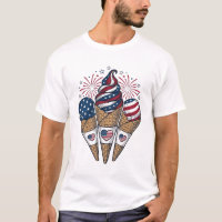Cônes de glace patriotiques vintage Quatre Juillet