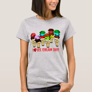 T-shirt Cônes de glace pour la journée de la glace