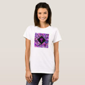 T-shirt Confetti violet monogramme (Devant entier)