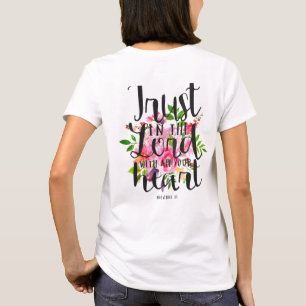 T-shirt Confiance dans le seigneur avec tout votre coeur