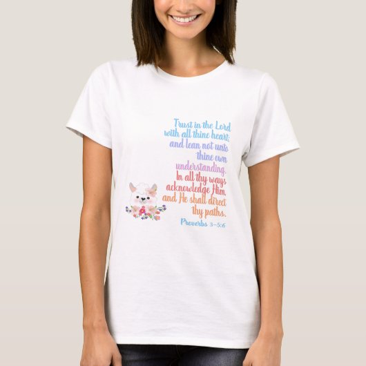 T-shirt Confiance dans le Seigneur Bible Verse (Devant)
