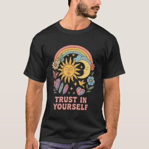 T-shirt Confiance en soi - Soleil et Lune Psychédélique Ré