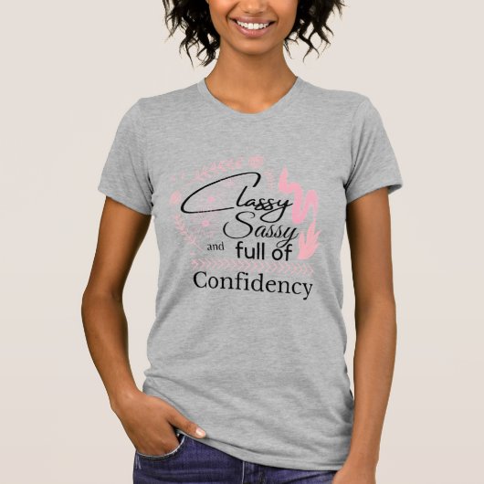 T-shirt Confiance Sassy Classique Manche courte Femme (Devant)