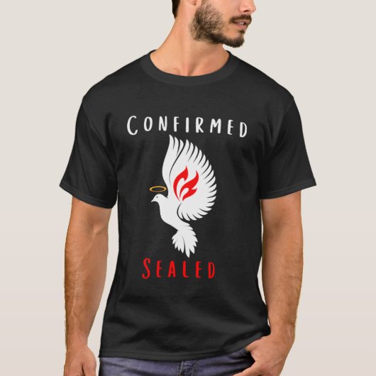 T-shirt Confirmation catholique Confirmé Esprit Saint scel (Devant)
