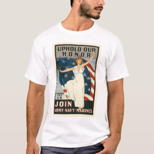 T-shirt Confirmez notre honneur - joignez la marine (Devant)