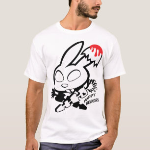 T-shirt Confiture de fraise renée heureuse de lapin sur
