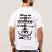 T-shirt Confrérie de groupie d'espoir (Dos)