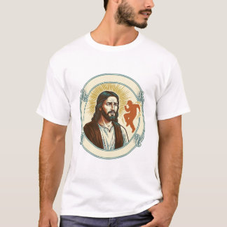T-shirt Confus Jésus Tendance de danse virale Silhouette V