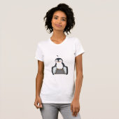 T-shirt Confused Cute Penguin Standing on Escalator (Devant entier)
