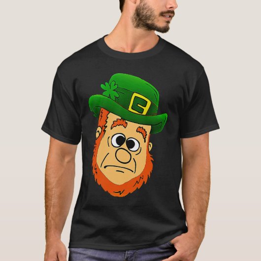 T-shirt Confused Leprechaun St Patrick's Day Shamrock (Devant)