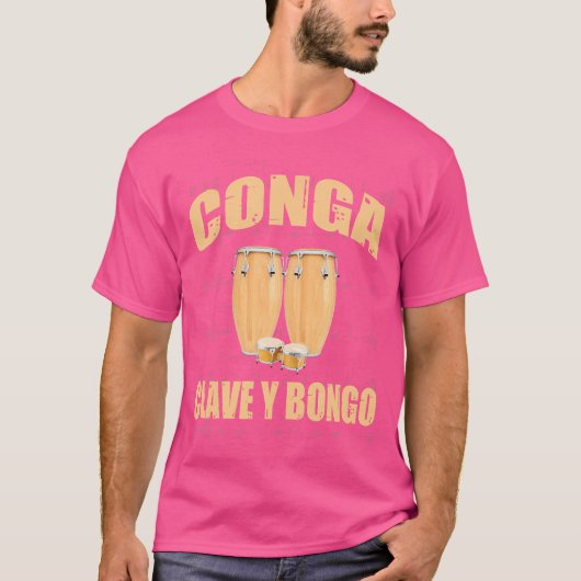 T-shirt Conga Drum Clave Y Bongo Drum Percussion (Devant)