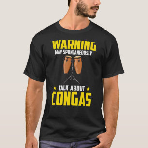 T-shirt Conga Drum Music Instrument Leçon Player Débutant