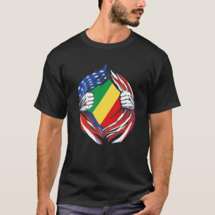 T-shirt Congo Drapeau Américain Fier de Mon Patrimoine Con