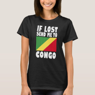 T-shirt Congo Drapeau Design Si perdu envoyez-moi au Congo