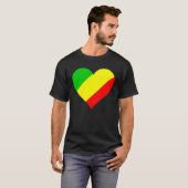 T-shirt Congo Flag Heart Congo Love Congo (Devant entier)