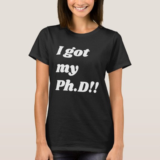 T-shirt Congratulation  for the PhD graduate (Devant)