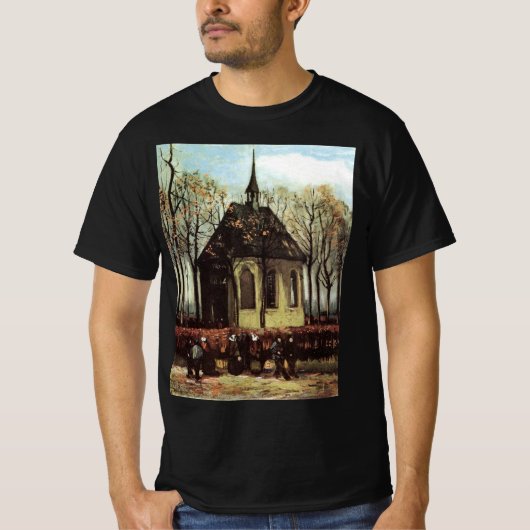 T-shirt Congrégation à Church, Nuenen par Vincent van Gogh (Devant)