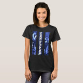 T-shirt Conlan and Creed triptych blue (Devant entier)