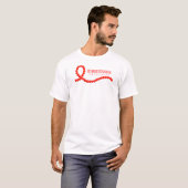 T-shirt Connaissance de l'hypertension Perles de ruban rou (Devant entier)