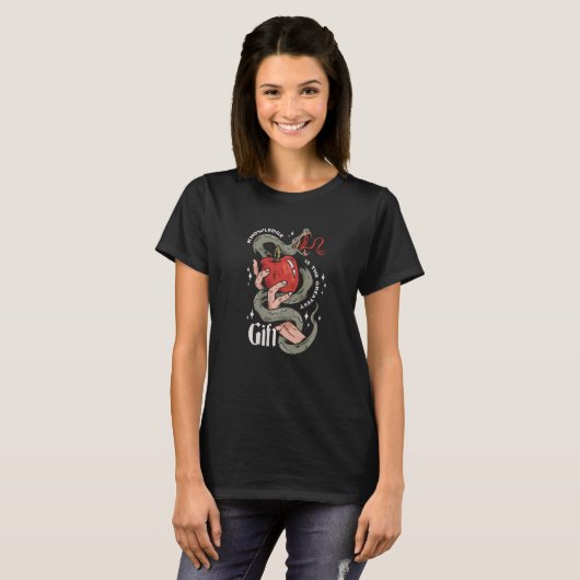 T-shirt Connaissance Tentation d'un serpent un homme et un (Devant entier)