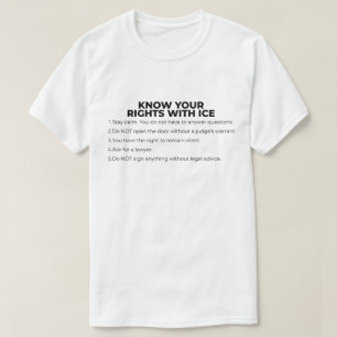 T-shirt Connaissez Vos Droits Avec ICE
