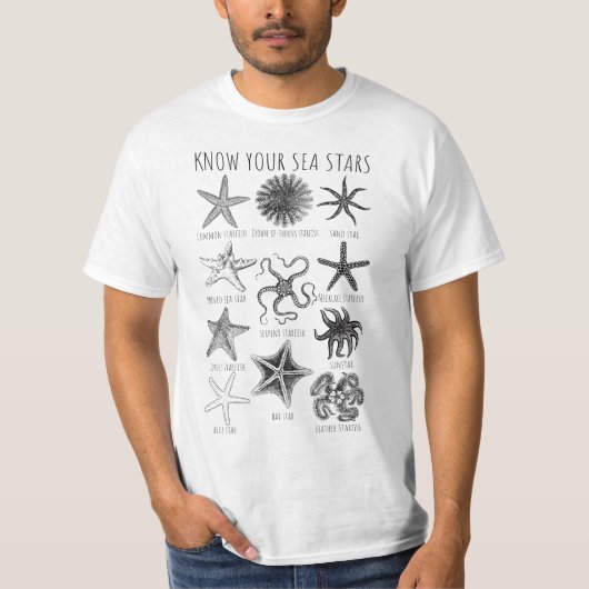 T-shirt Connaissez vos étoiles de mer - Groupes Starfish (Devant)