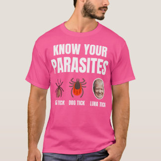 T-shirt Connaissez vos parasites Anti-Trump Drôle Luna Tic