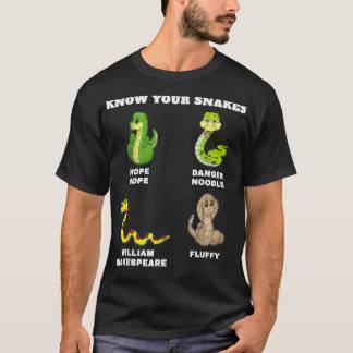 T-shirt Connaissez Vos Serpents Drôle Noms Danger Noodle N