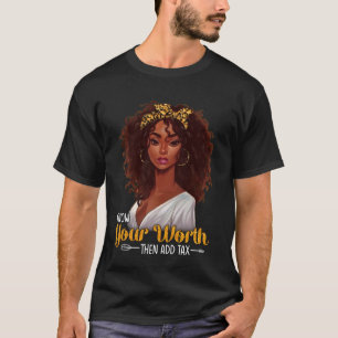 T-shirt Connaissez Votre Valeur Puis Ajoutez Un Don D'Impô